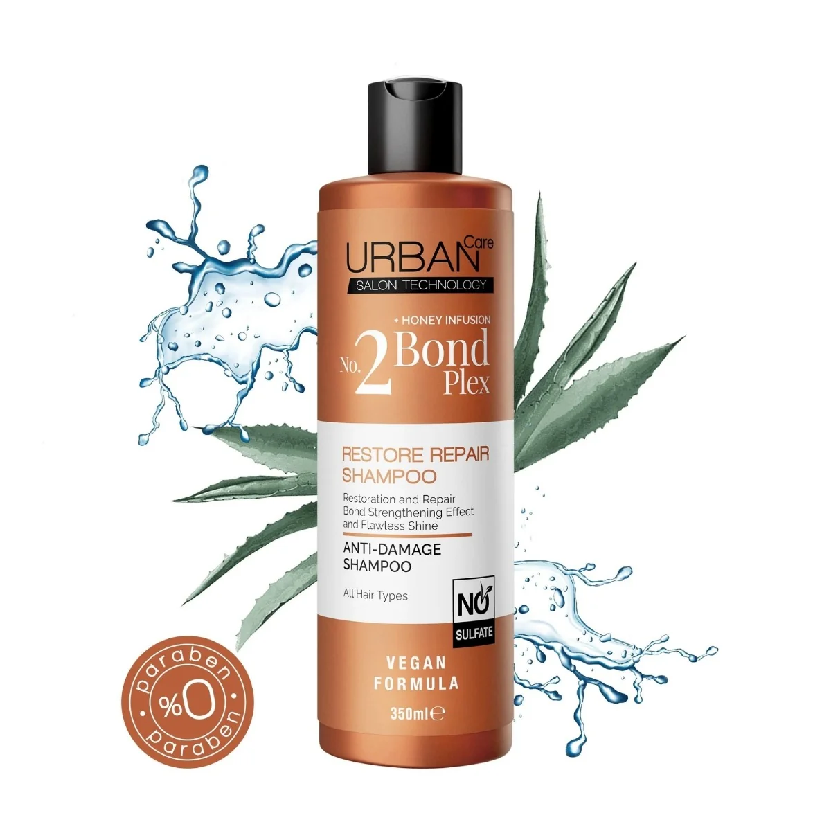 Sampon pentru reparare si restaurare Bond Plex No. 2, 350ml, Urban Care