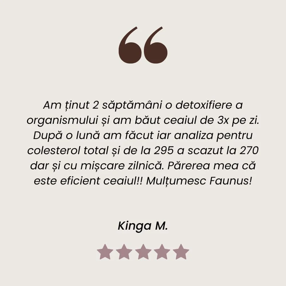 Ceai pentru colesterol si trigliceride marite Colesterolus, 90g, Faunus Plant