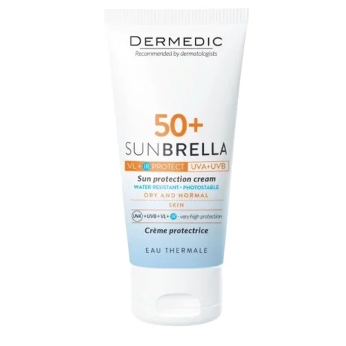 Crema de protectie solara pentru ten uscat si normal SPF50+ Sunbrella, 50ml, Dermedic
