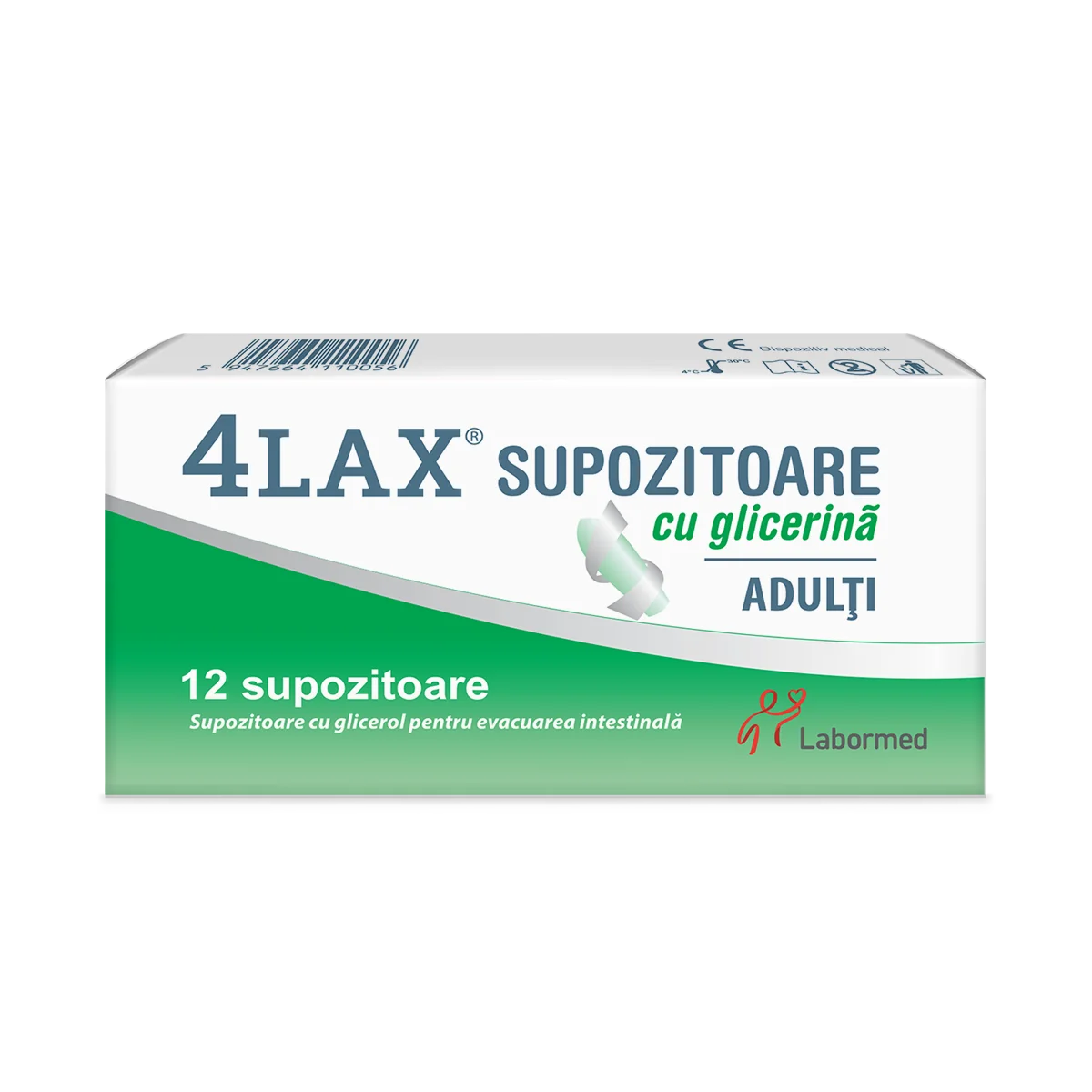 Supozitoare cu glicerina pentru adulti 4Lax, 12 bucati, Labormed