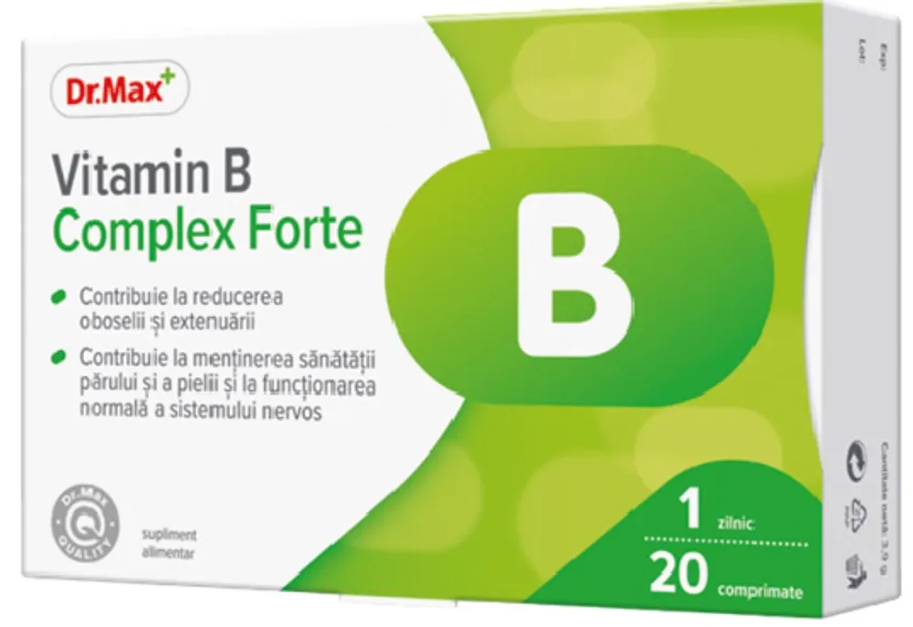 Dr.Max Vitamin B-Complex Forte, 20 comprimate