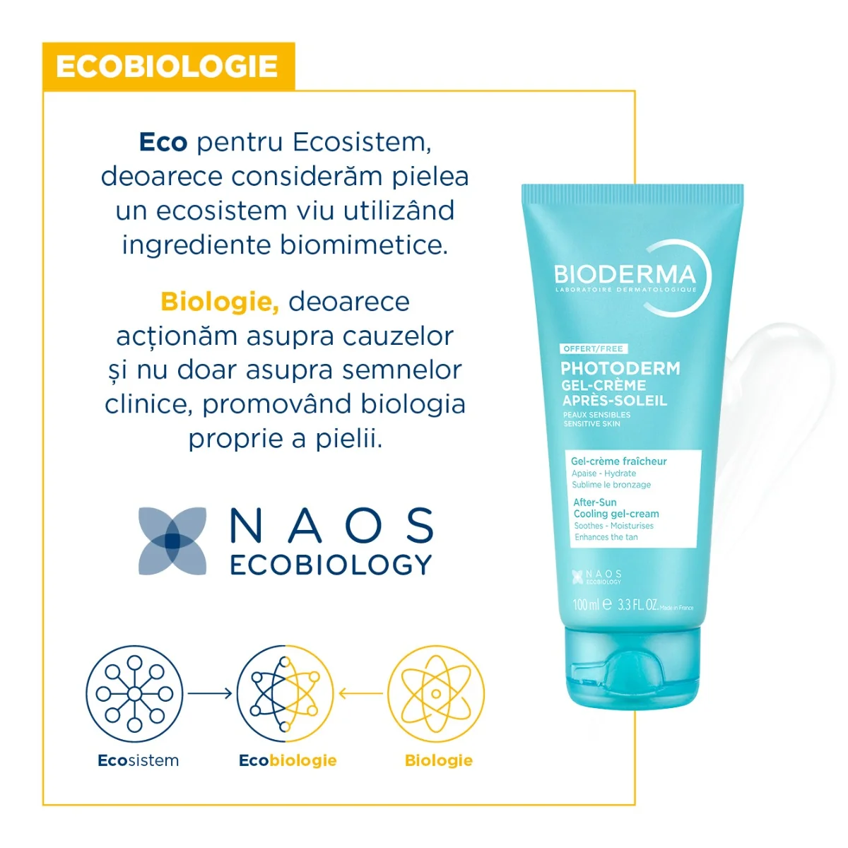 Gel-crema reparatoare dupa plaja Photoderm, 200ml, Bioderma
