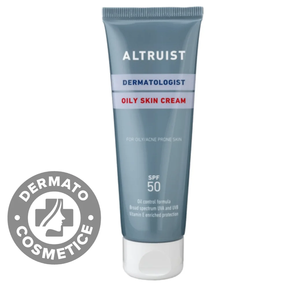 Crema de fata cu protectie solara SPF 50 Oily Skin, 50ml, Altruist