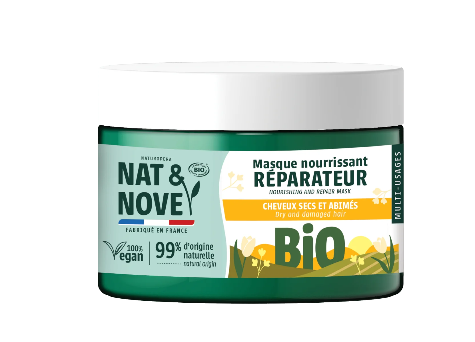 Masca reparatoare pentru par uscat si deteriorat cu extract de alune 3in1 Bio, 300ml, Nat&Nove