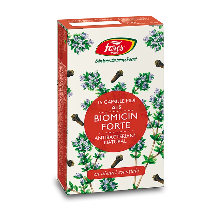 Biomicin Forte, 15 capsule, Fares