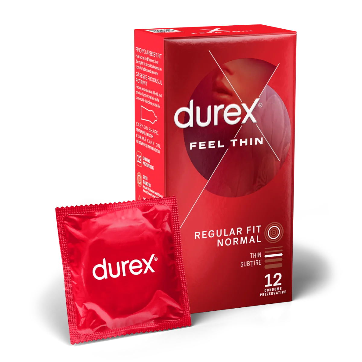 Prezervative Feel Thin, 12 bucati, Durex