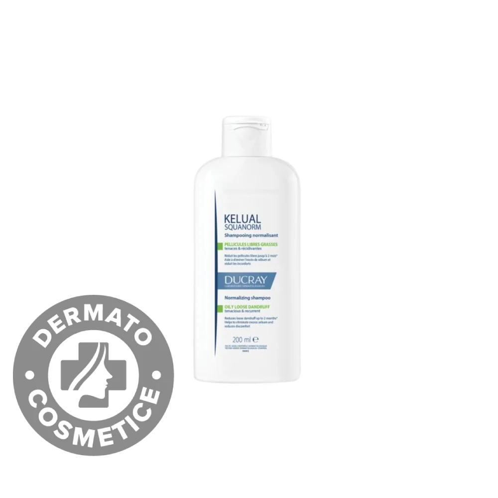 Sampon tratament anti-matreata grasa Kelual Squanorm, 200ml, Ducray