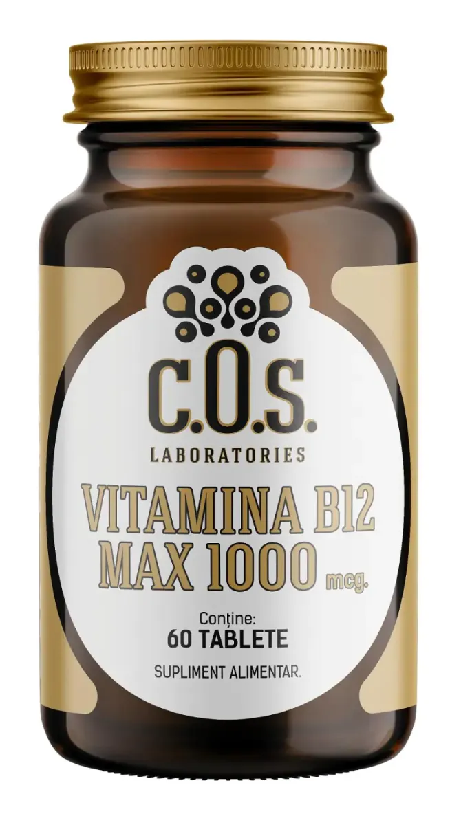 Vitamina B12 MAX 1000mcg, 60 tablete, COS Laboratories