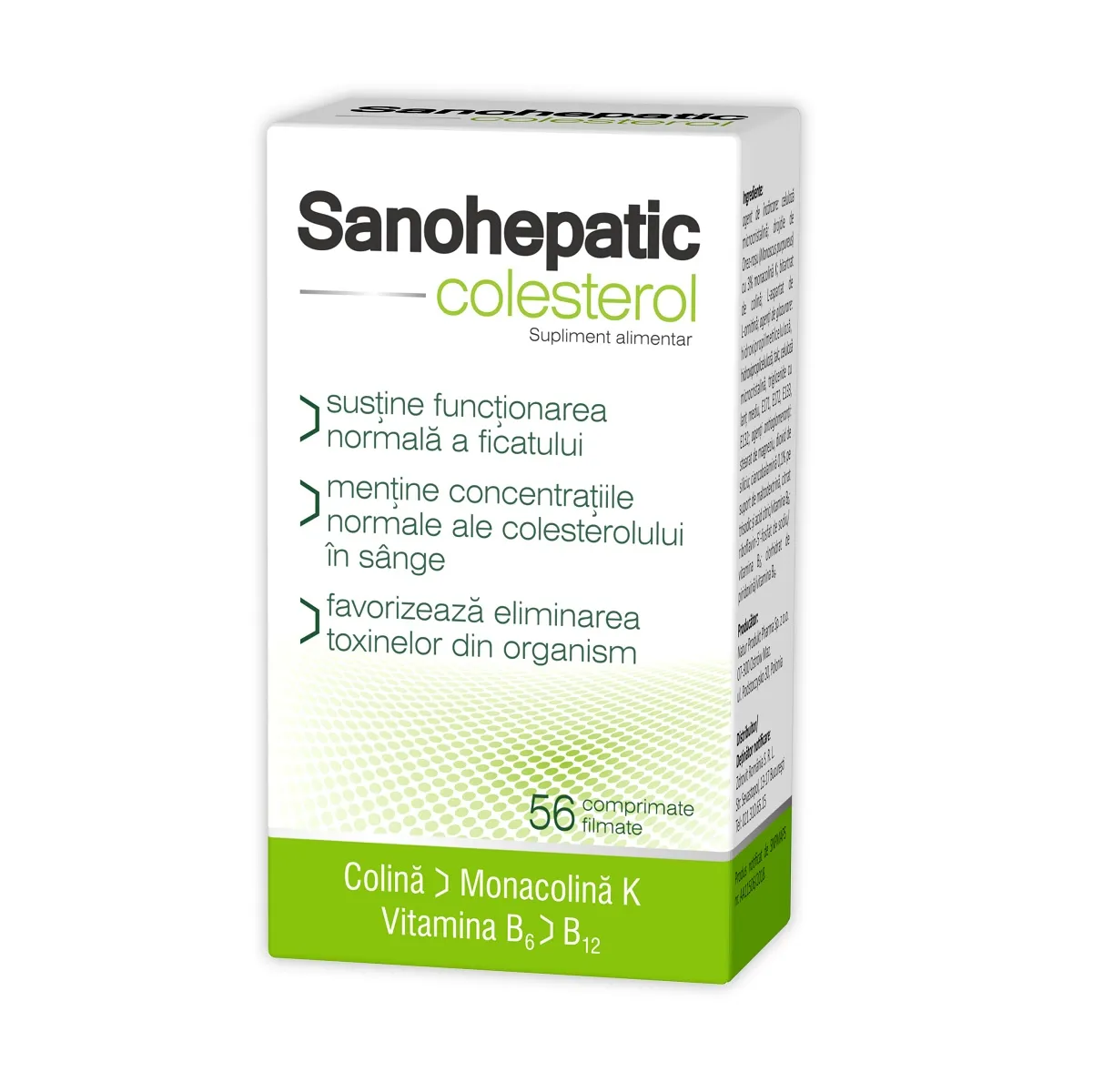 Sanohepatic Colesterol, 56 comprimate, Zdrovit