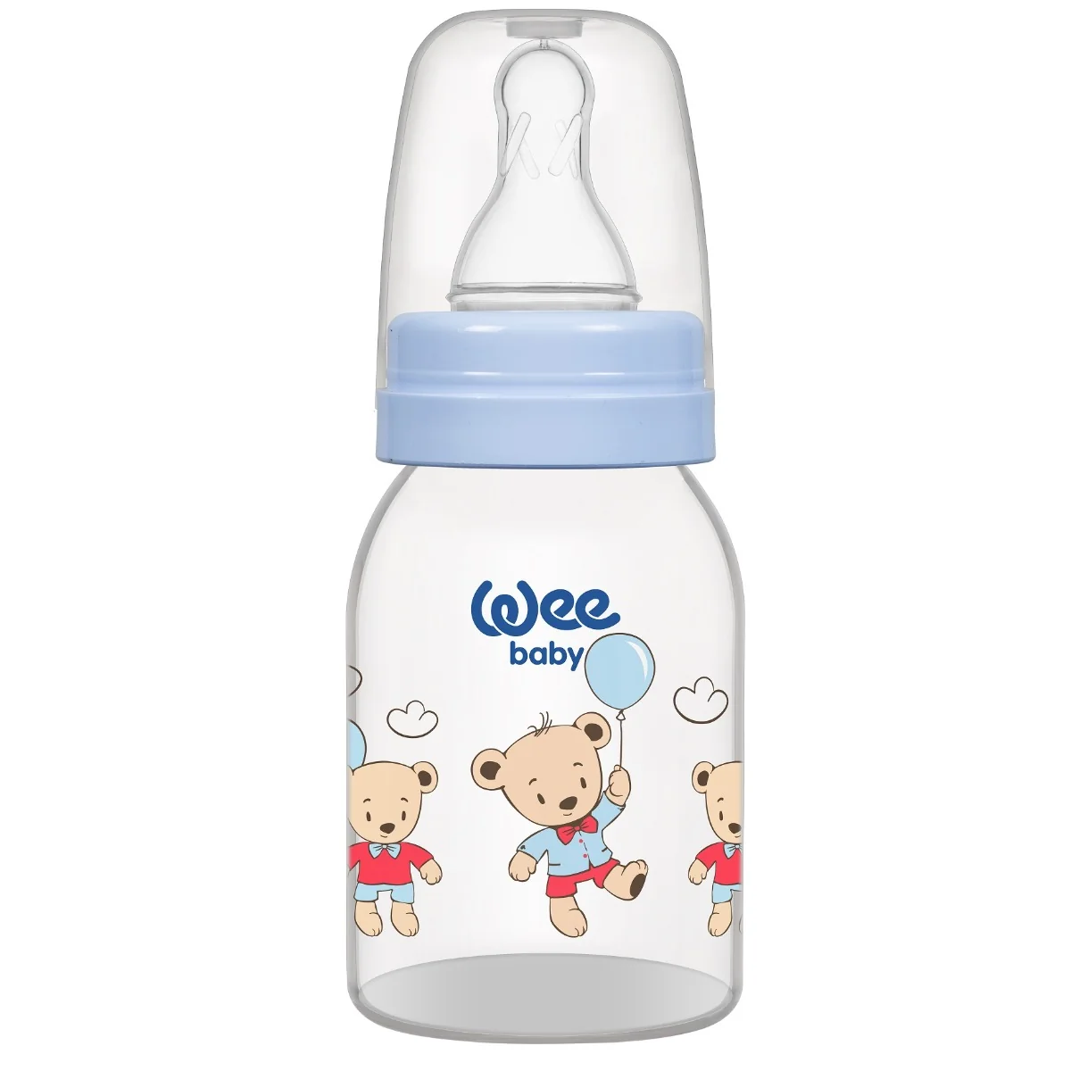 Biberon cu tetina rotunda, 125ml, Wee Baby
