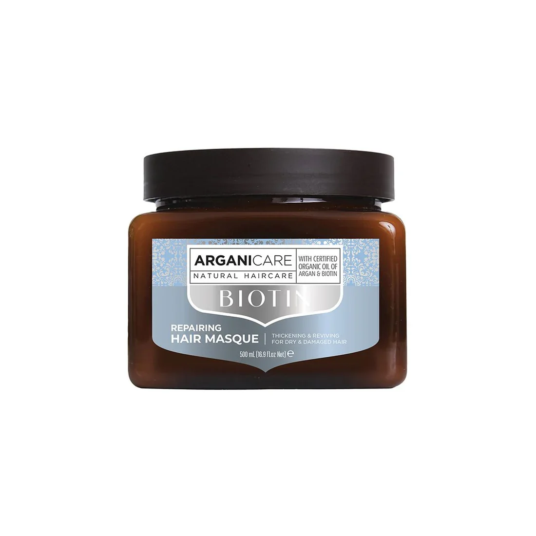 Masca reparatoare cu biotina pentru par uscat sau deteriorat, 500ml, Arganicare