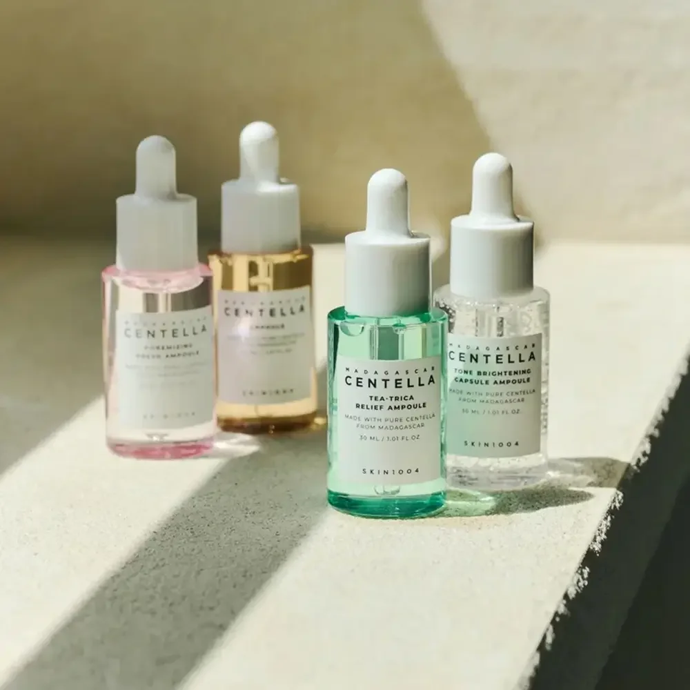 Set Ser pentru hidratarea intensiva a tenului Madagascar Centella Ampoule 4 x 30ml, Skin1004