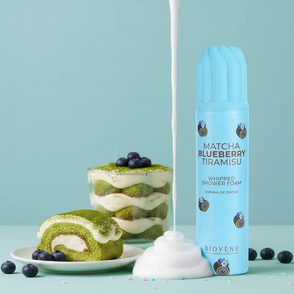 Gel de dus spuma Matcha Blueberry Tiramisu, 250ml, Biovene