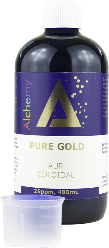 Aur coloidal PureGold 25 ppm, 480ml, Alchemy