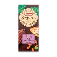 Ciocolata neagra fara gluten cu 90% cacao Organic, 100g, Torras