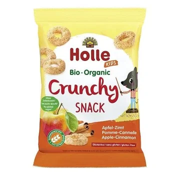 Snacks crocant cu mere si scortisoara, 25g, Holle Baby Food