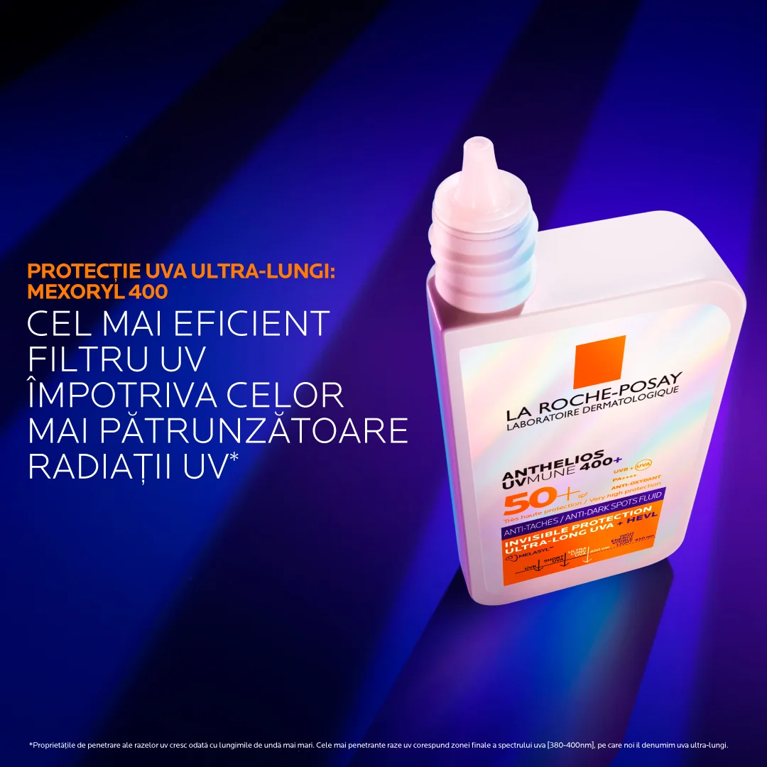 Fluid anti-pete pigmentare cu SPF50+ Anthelios UVMUNE 400+ HEVL, 50ml, La Roche-Posay