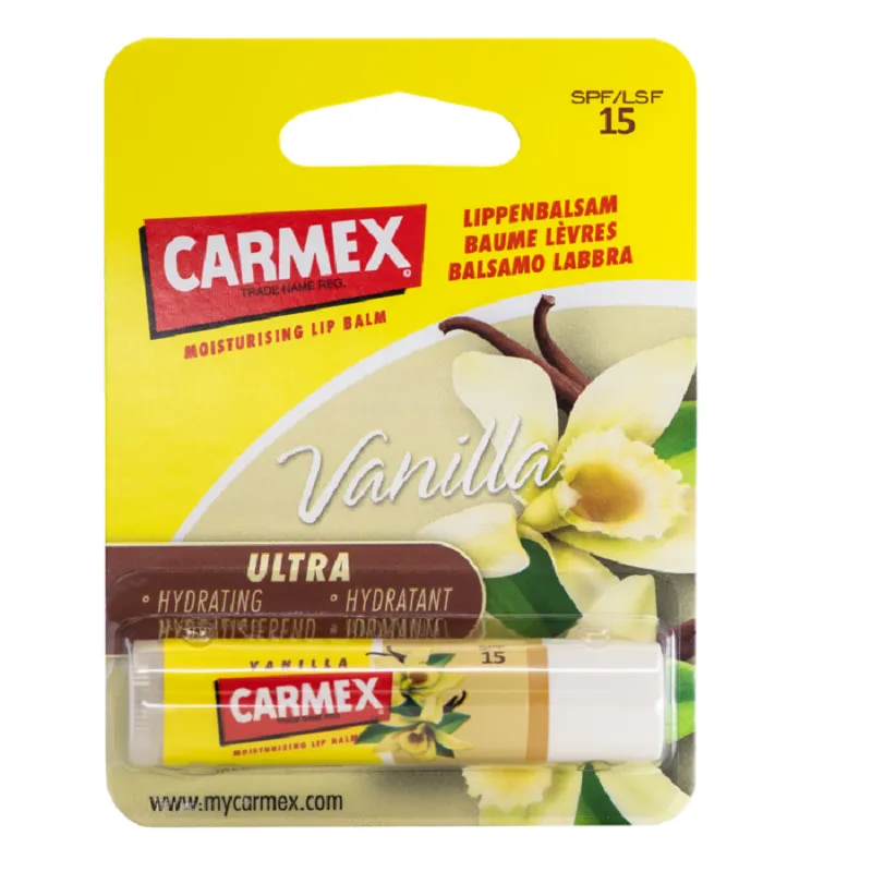 Balsam reparator pentru buze uscate cu vanilie, 4,25g, Carmex