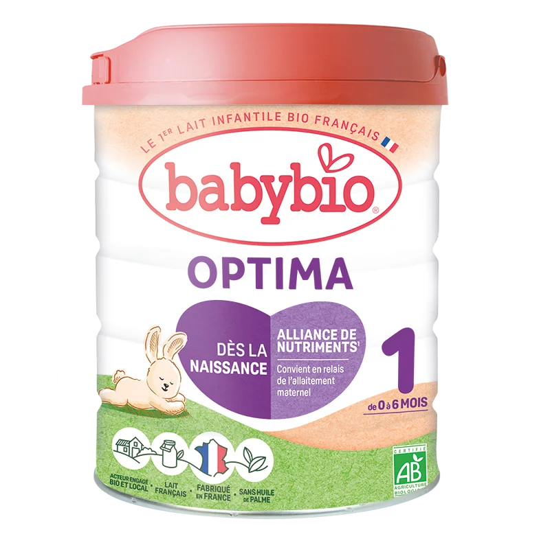 Lapte praf bio 0-6 luni Optima 1, 800g, BabyBio