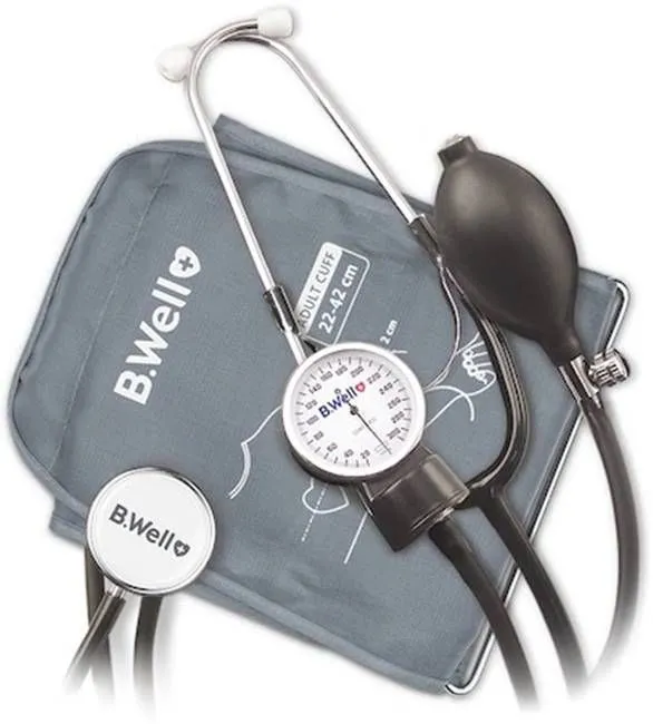Kit tensiometru aneroid si stetoscop Standard MED-62, 1 bucata, B.Well