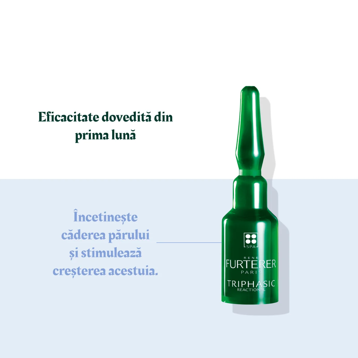 Tratament impotriva caderii parului Triphasic Reactional, 12 fiole x 5ml, Rene Furterer