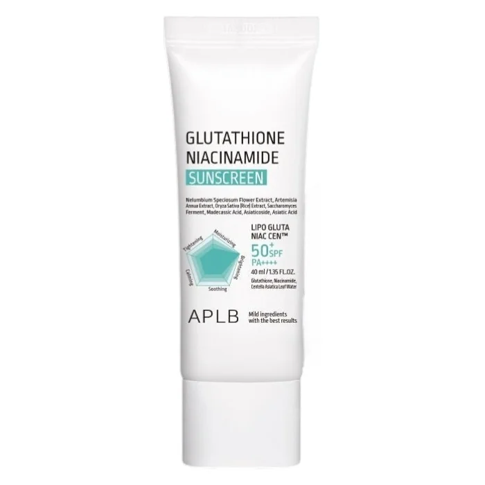 Crema cu protectie solara SPF 50+ PA++++ cu Glutathione si Niacinamide, 40ml, APLB