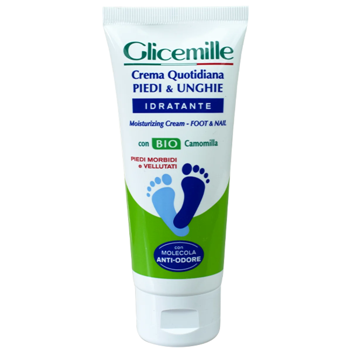 Crema hidratanta pentru picioare si unghii cu glicerina si musetel bio, 100ml, Glicemille