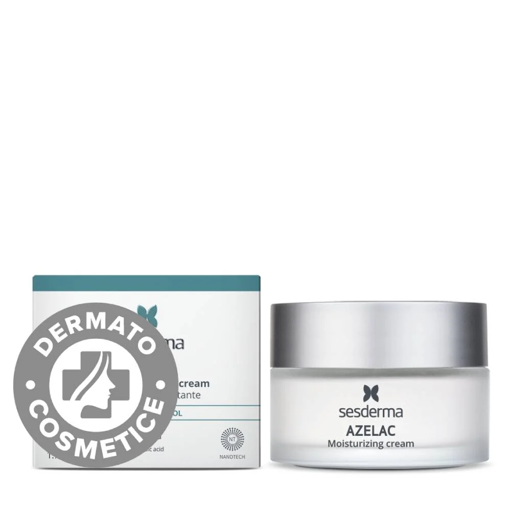 Crema hidratanta pentru ten uscat predispus la acnee Azelac, 50ml, Sesderma