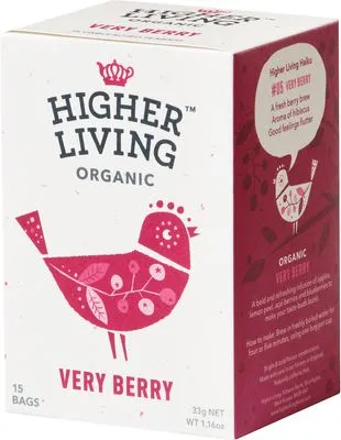 Ceai de fructe Very Berry Bio, 15 plicuri, Higher Living