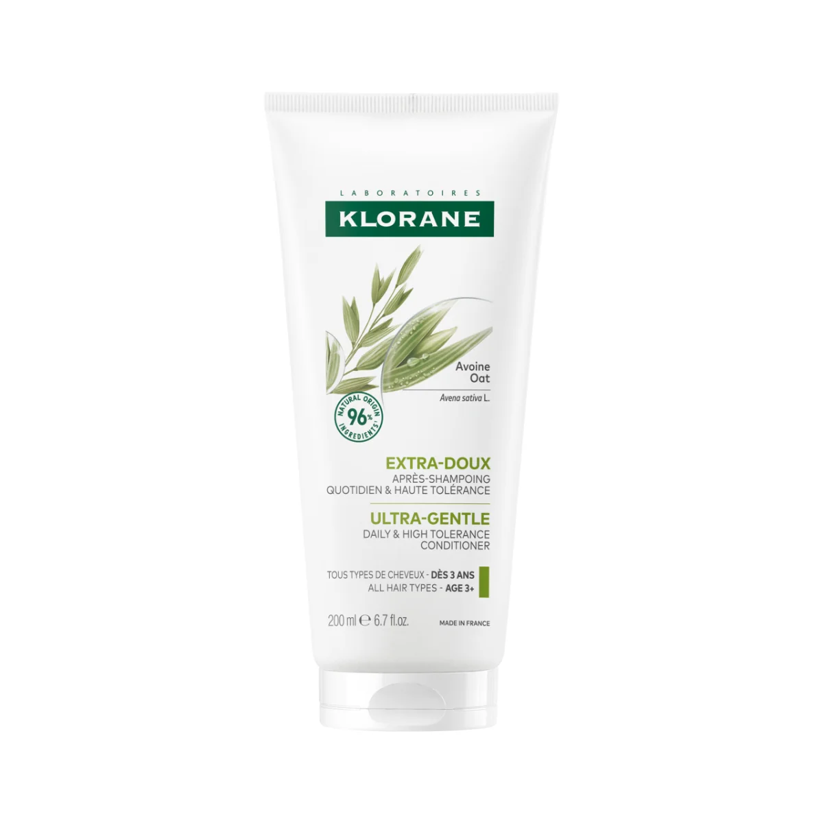 Balsam par cu lapte de ovaz pentru utilizare frecventa, 200 ml, Klorane
