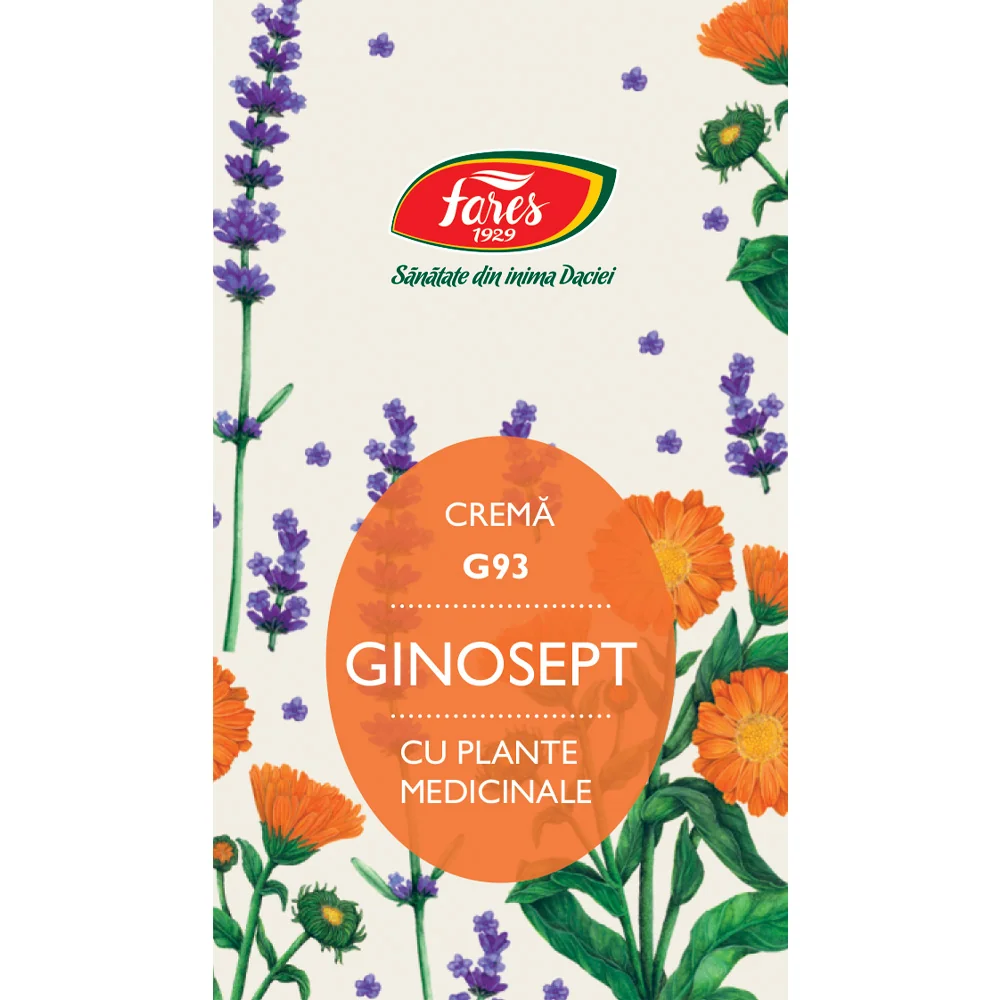 Ginosept crema cu plante medicinale, 50 ml, Fares