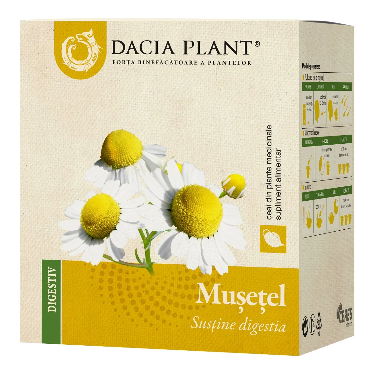 Ceai de musetel, 50g, Dacia Plant 