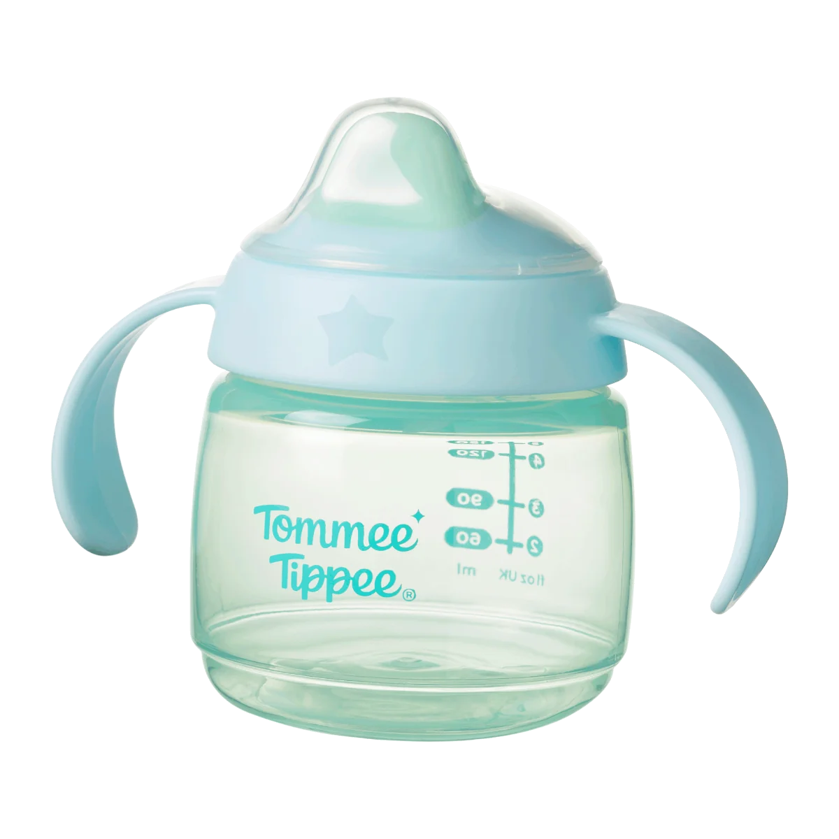 Cana Starter Spout antiscurgere pentru 4 luni + cu cioc rezistent la muscaturi si manere usor de prins, 150ml, Tommee Tippee