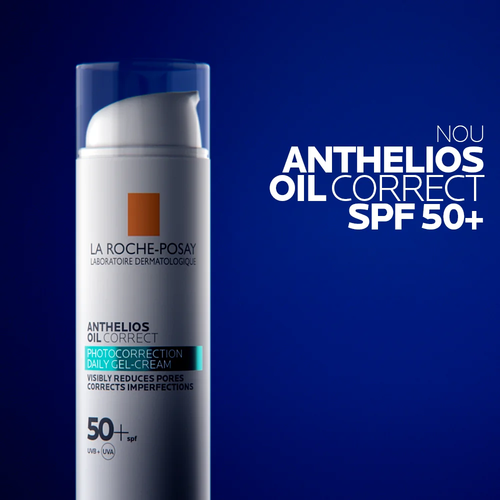 Oil Correct crema cu protectie solara SPF 50+ cu efect anti-imperfectiuni pentru ten gras Anthelios, 50ml, La Roche-Posay