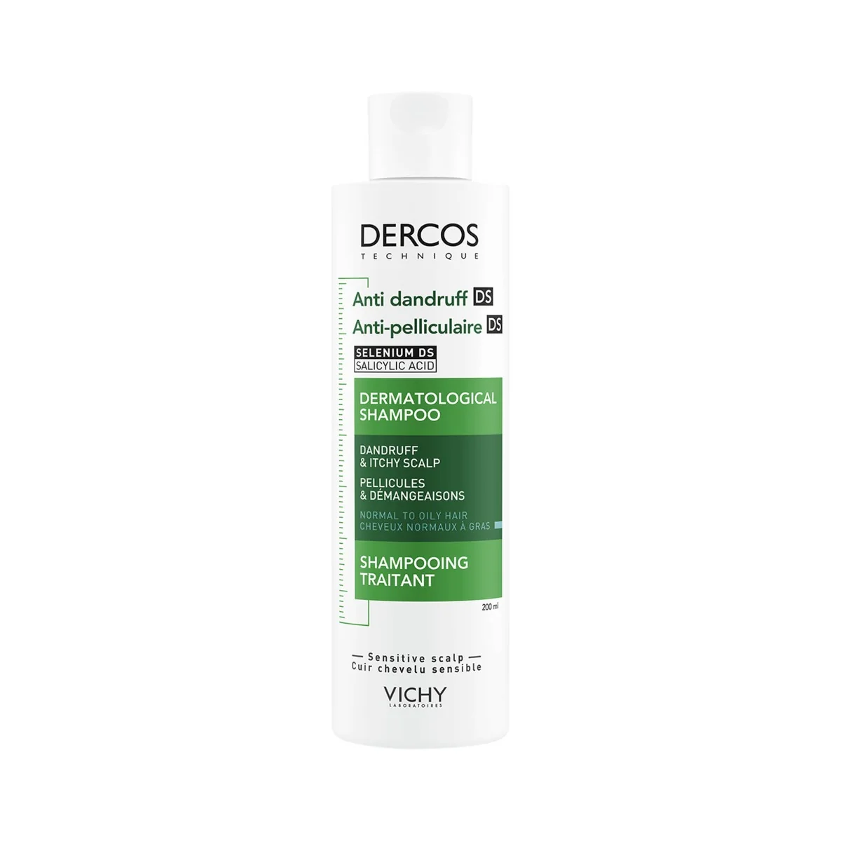 Sampon anti-matreata pentru par normal-gras Dercos, 200ml, Vichy