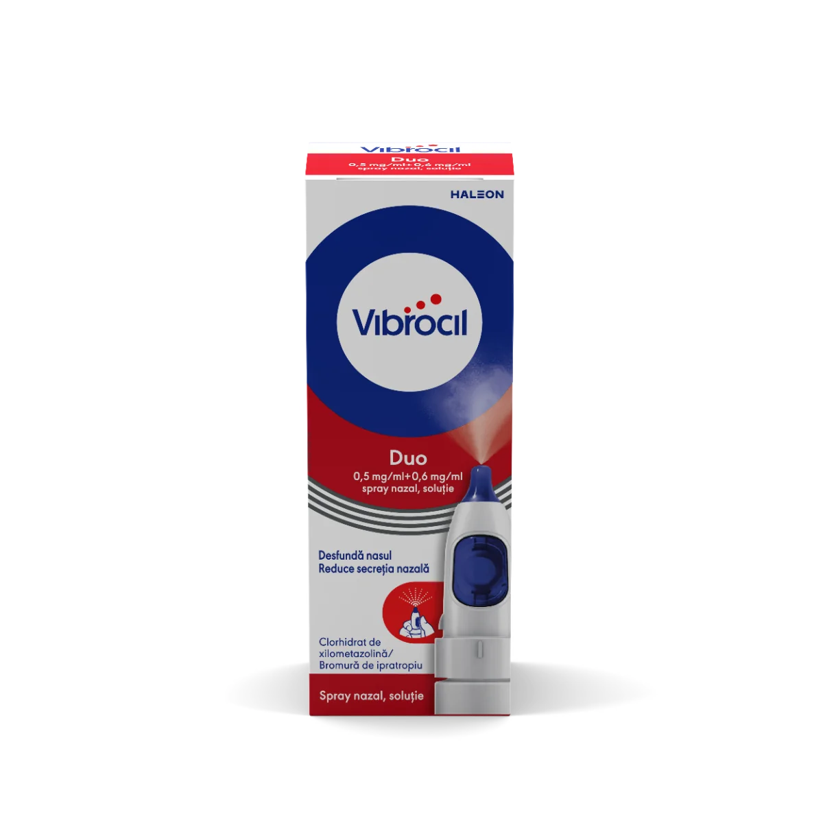 Vibrocil Duo spray nazal solutie 0.5 mg/ml + 0.6 mg/ml, 10ml, Haleon 