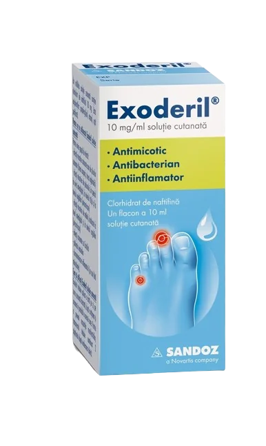 Exoderil 10mg/ml solutie cutanata, 10ml, Sandoz