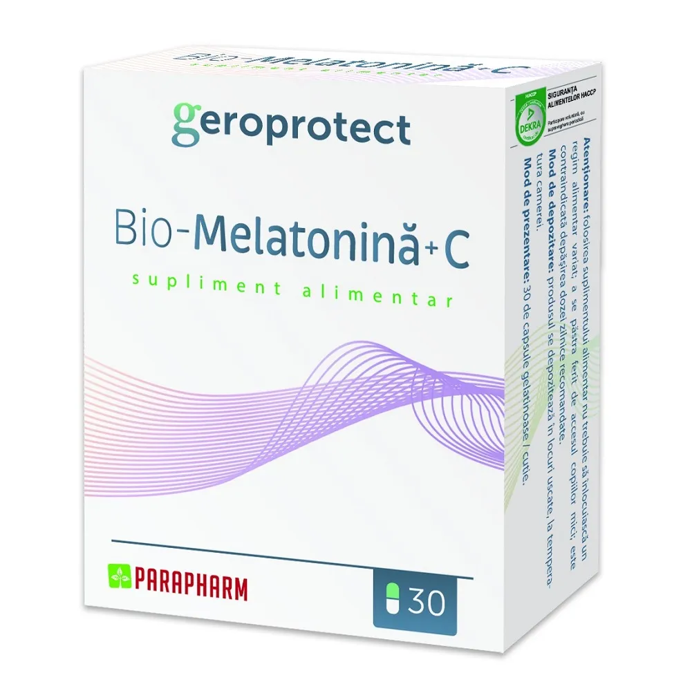Bio-Melatonina+C, 30 capsule, Parapharm