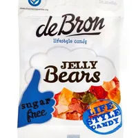 Jeleuri gumate cu aroma de fructe fara zahar si fara gluten Jelly Bears, 90g, Debron