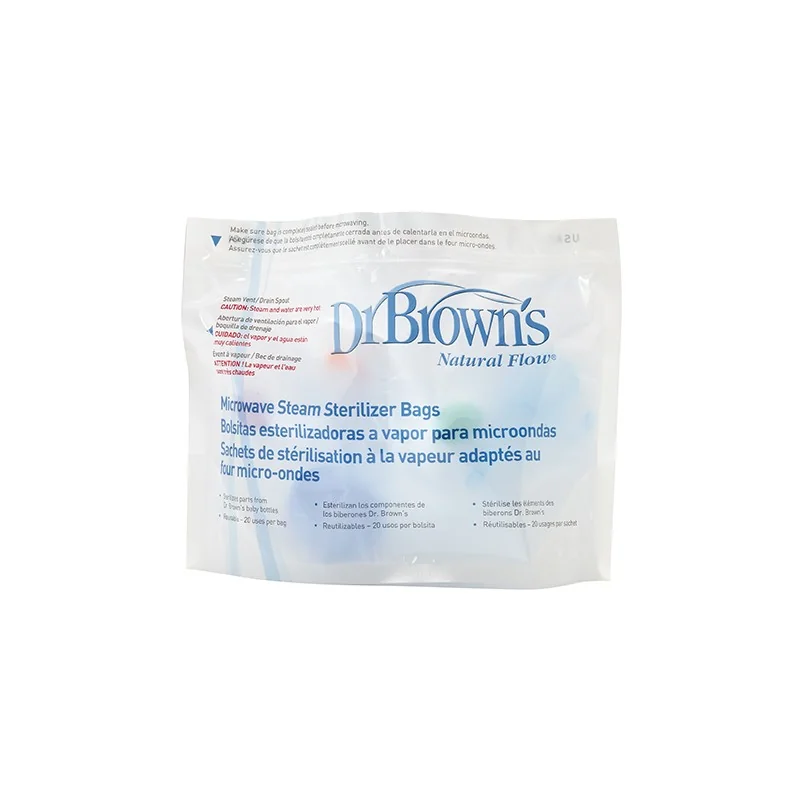 Pungi pentru sterilizat in cuptorul cu microunde, 5 bucati x 180ml, Dr. Brown's 