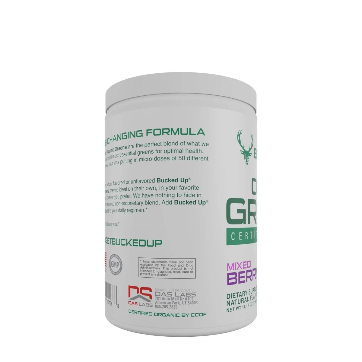 Verdeturi organice cu aroma de fructe de padure, 316.8g, Bucked Up