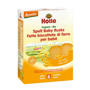 Paine uscata din grau spelt +6 luni, 200g, Holle Baby Food 