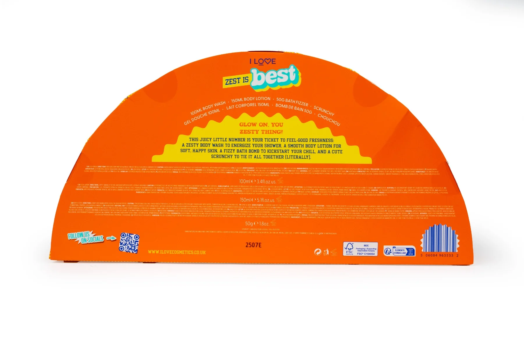 Set de baie Zest is Best, 1 bucata, I Love Cosmetics