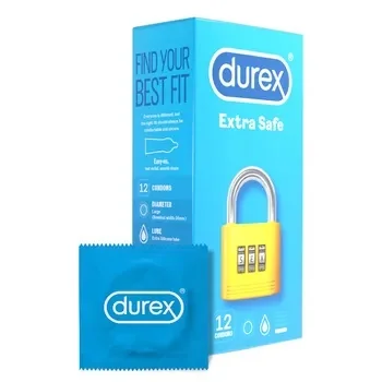 Prezervative Extra Safe, 12 bucati, Durex