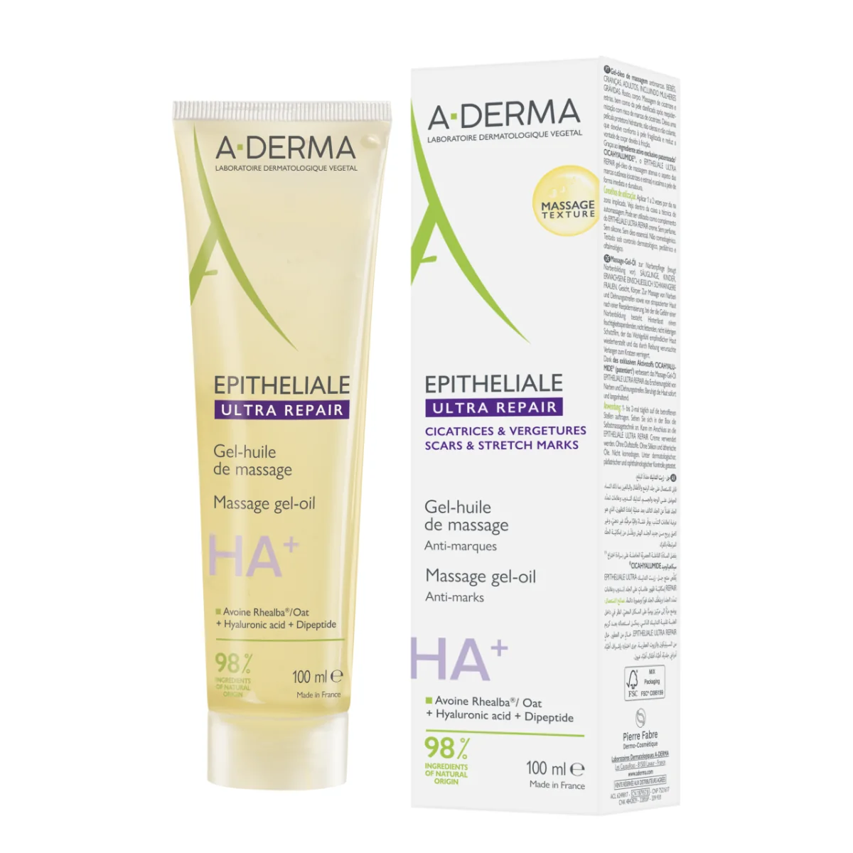 Gel-ulei pentru masaj Epitheliale Ultra Repair, 100ml, A-Derma