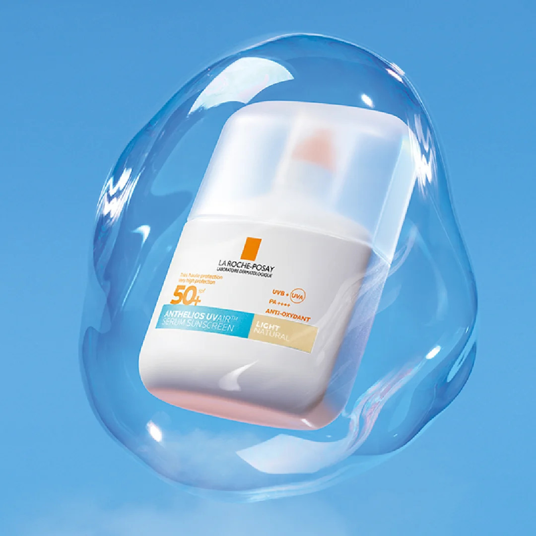 Serum solar impotriva radiatiilor UV si a poluarii cu nuanta deschisa natural SPF50+ Anthelios UVAir, 50ml, La Roche-Posay