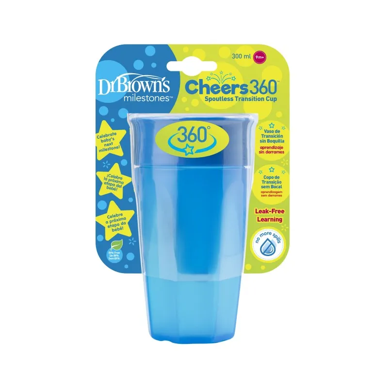 Canita albastra Cheers 360, 300ml, Dr. Brown's 