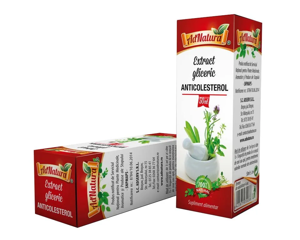 Extract gliceric anticolesterol, 50ml, AdNatura