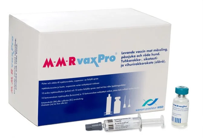 M-M-Rvaxpro, 10 flacoane + 10 seringi preumplute + 20 ace, MSD