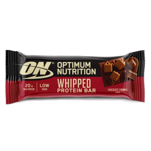 Baton proteic cu ciocolata si caramel Whipped Protein Bar, 60g, Optimum Nutrition